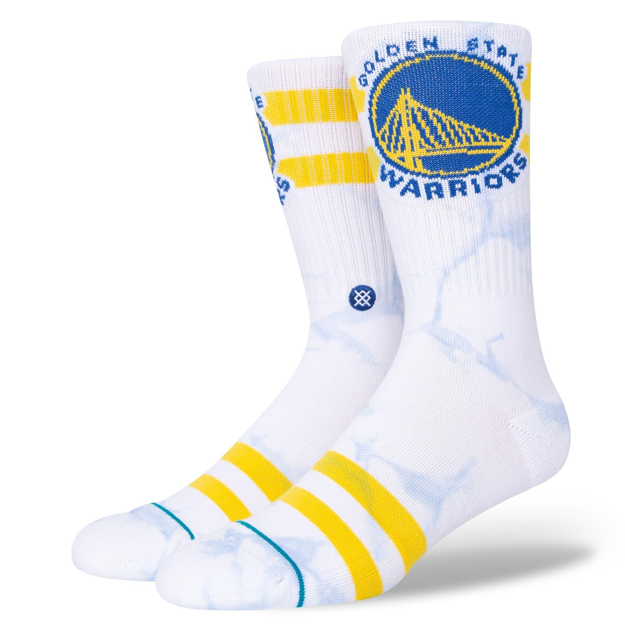 Stance Socks Golden State Warriors Stance NBA Team Dyed Crew Socks - White