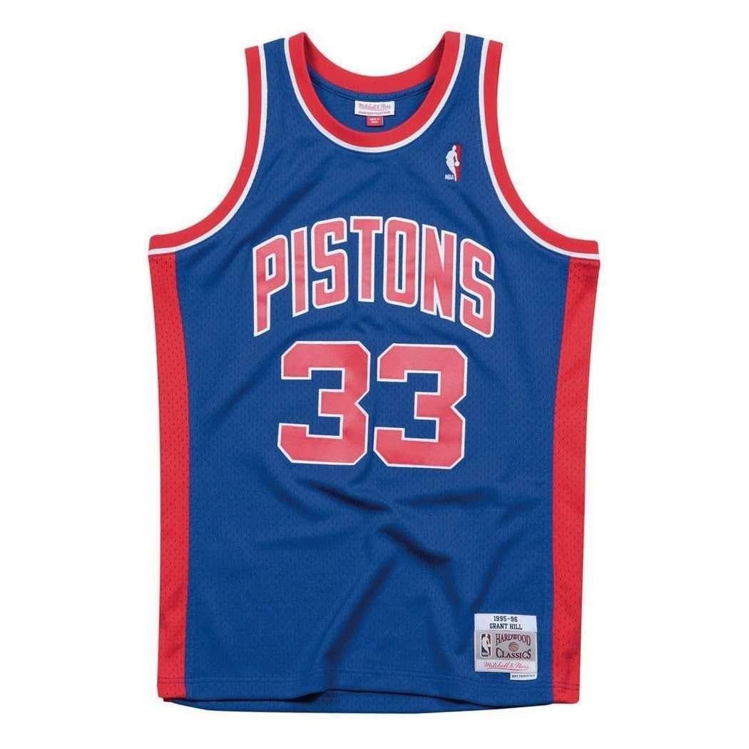Mitchell And Ness Jerseys XS Grant Hill Detroit Pistons Mitchell & Ness NBA 95-96 Swingman Jersey - Blue