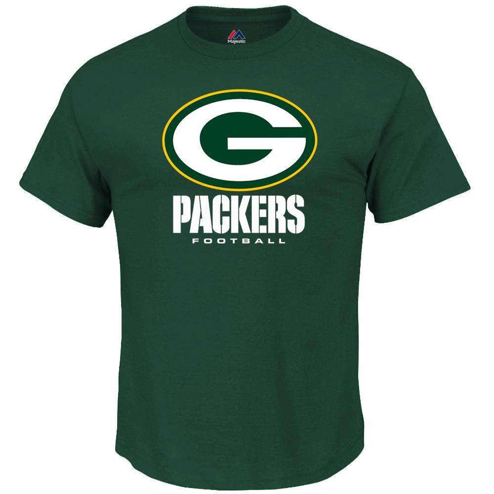 Majestic Athletic T-Shirts Green Bay Packers Majestic NFL Critical Victory T-Shirt - Green
