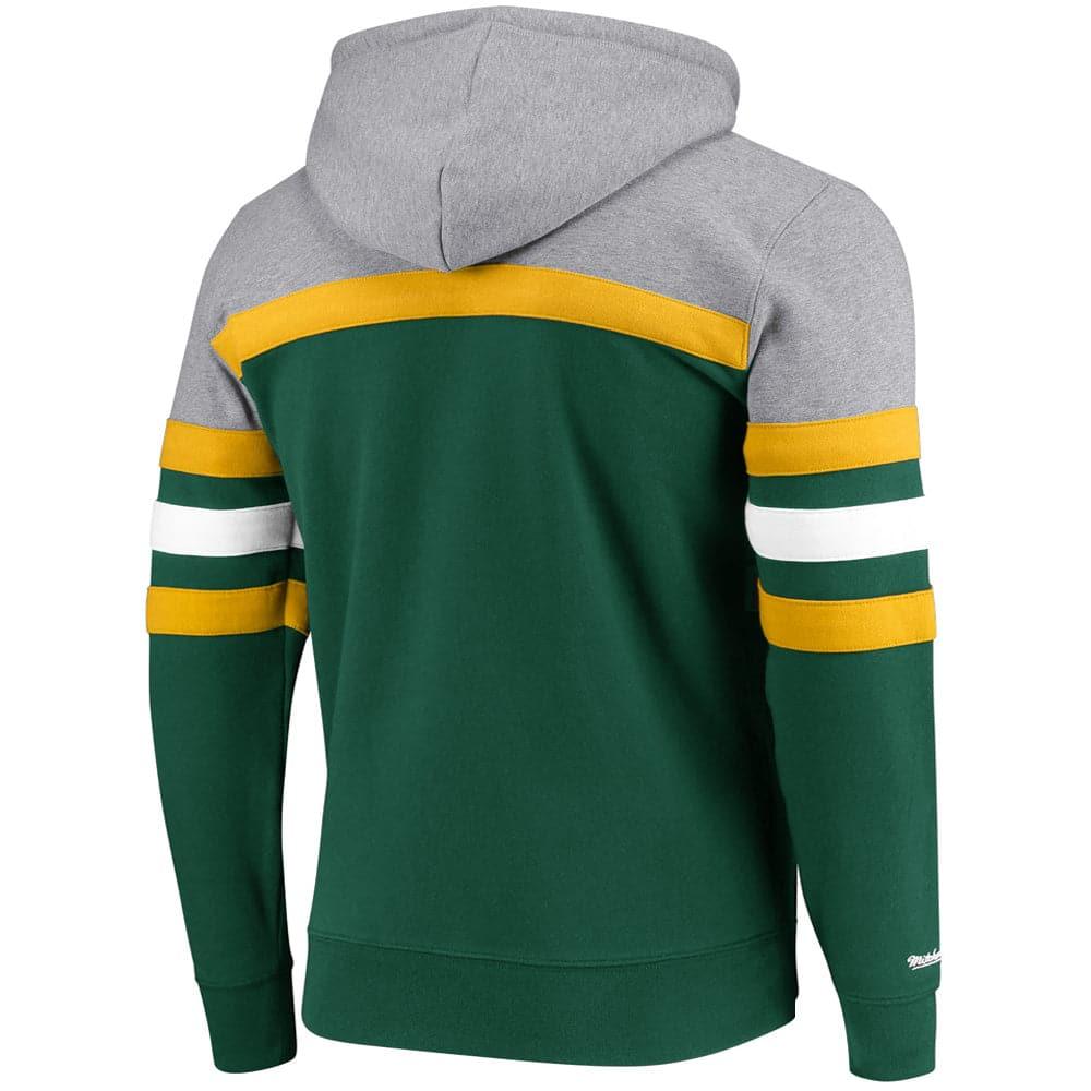 Mitchell And Ness Jumpers Green Bay Packers Mitchell & Ness NFL Head Coach Premium Hoodie Jumper - Green