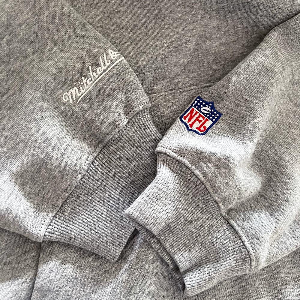 Mitchell And Ness Jumpers Green Bay Packers Mitchell & Ness NFL Helmet Stack Vintage Hoodie Jumper - Grey Marle