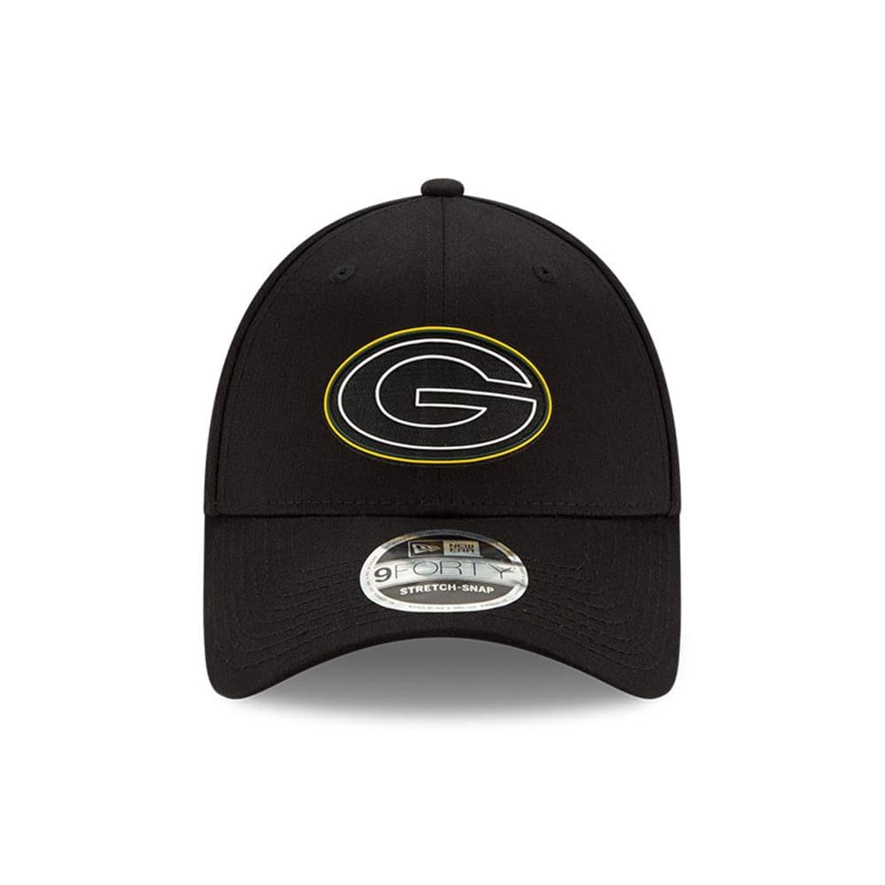 New Era Caps Green Bay Packers New Era NFL 2020 Draft 9FORTY Stretch Snapback Curve Hat - Black