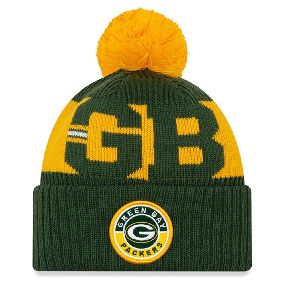 New Era Beanies Green Bay Packers New Era NFL 2020 Team Colour Sideline Knit Beanie