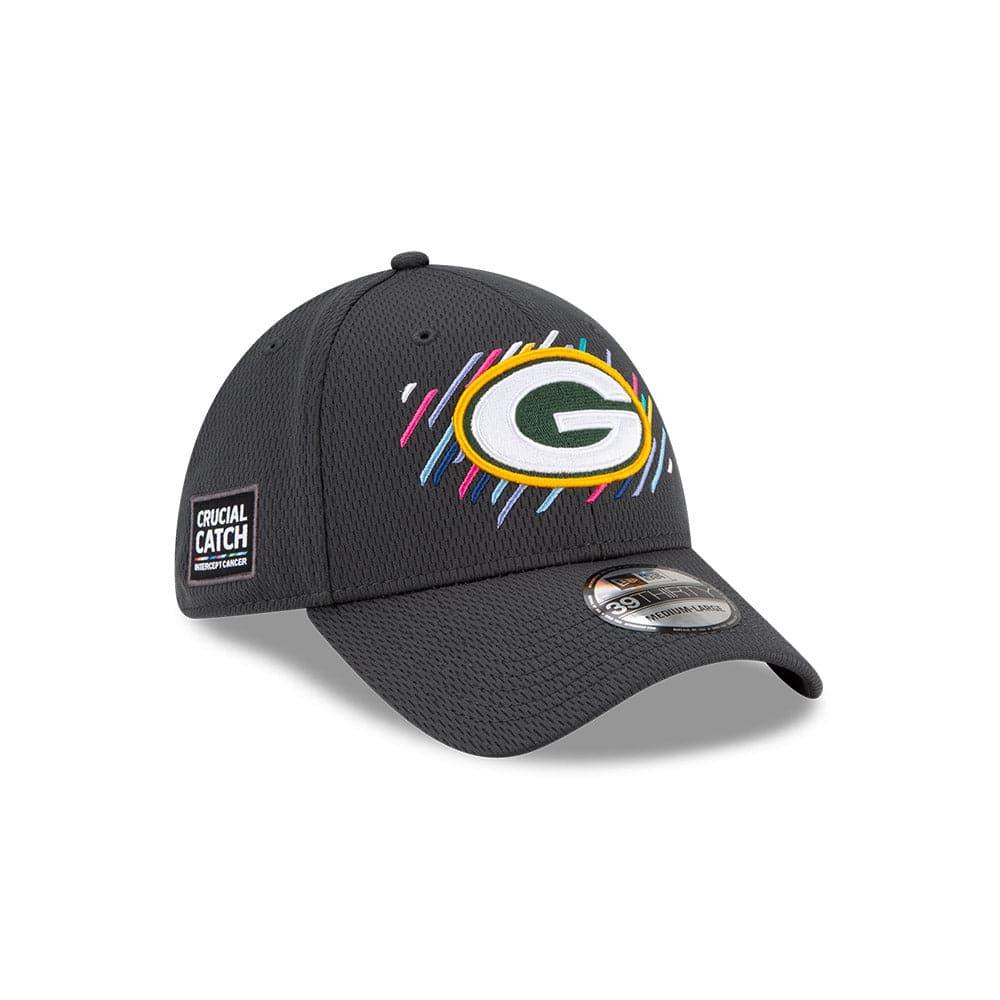 New Era Caps Green Bay Packers New Era NFL 2021 Crucial Catch 39THIRTY Flex Fit Hat - Steel