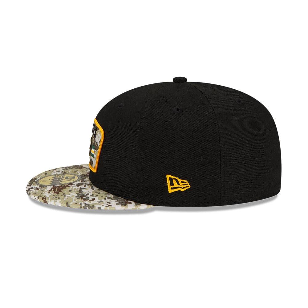 New Era Caps Green Bay Packers New Era NFL 2021 Salute To Service 59FIFTY Fitted Hat - Black