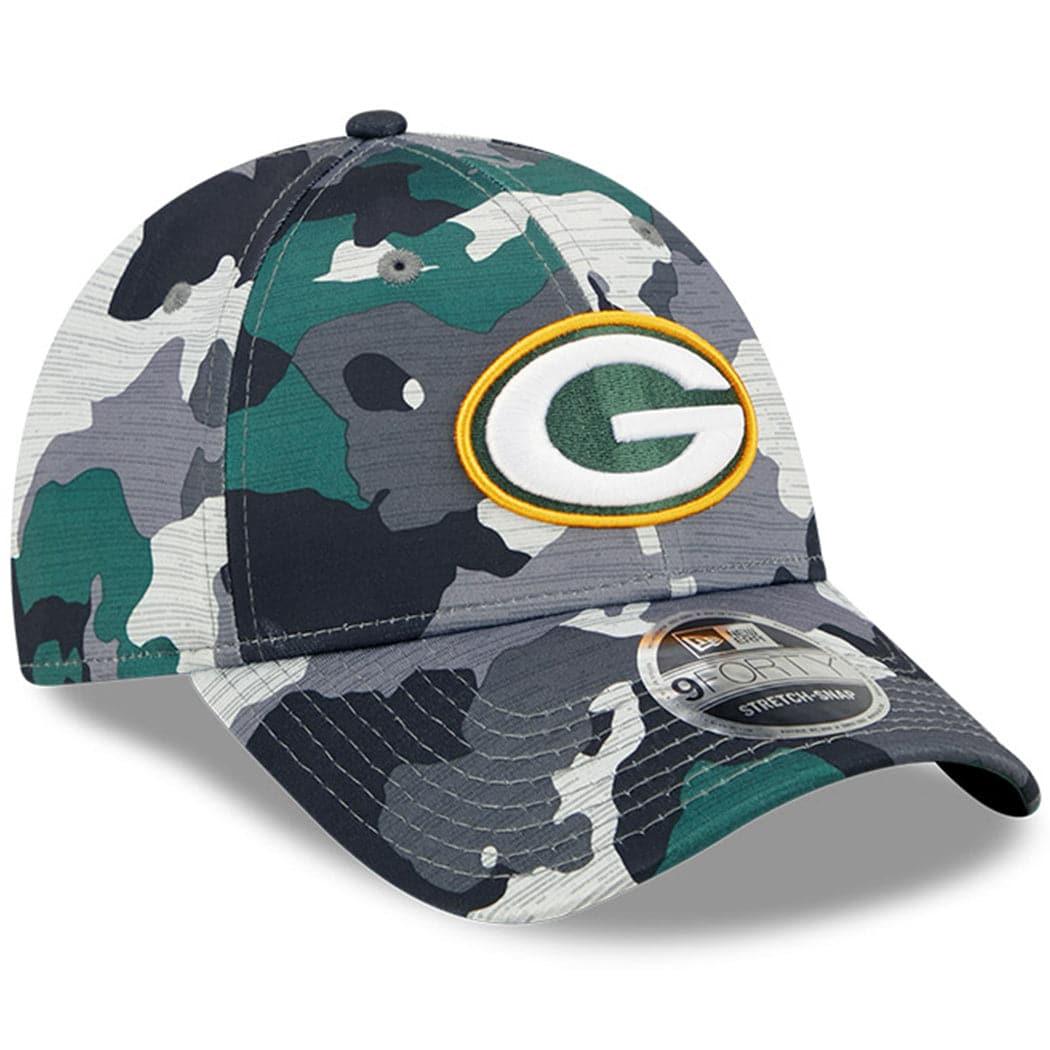 New Era Caps Green Bay Packers New Era NFL 22 Training Camp 9FORTY Stretch Snap Hat - Camo