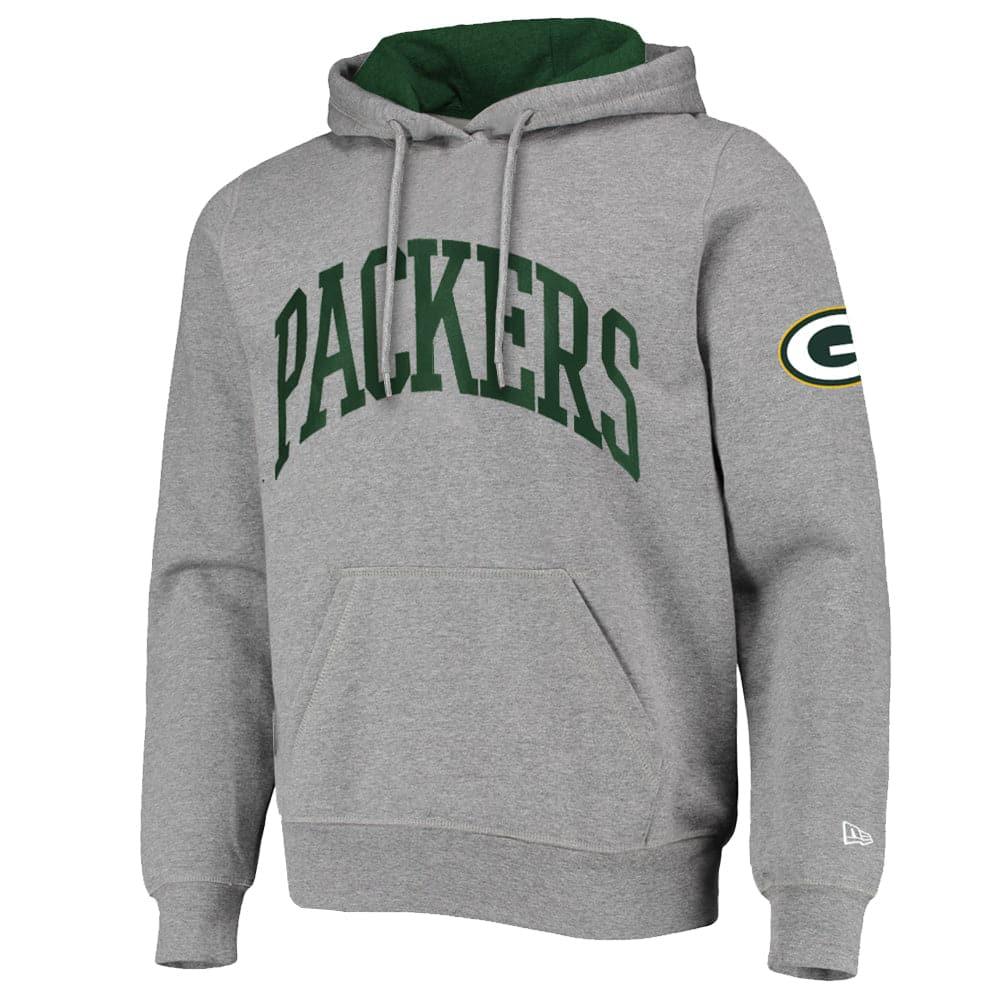 New Era Jumpers Green Bay Packers New Era NFL Block Arch Hoodie Jumper - Heather Grey