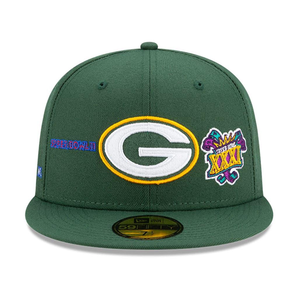 New Era Caps Green Bay Packers New Era NFL Champions Patch 59FIFTY Fitted Hat - Green