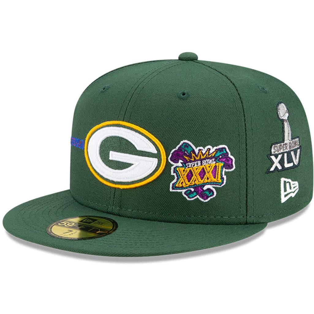 New Era Caps Green Bay Packers New Era NFL Champions Patch 59FIFTY Fitted Hat - Green