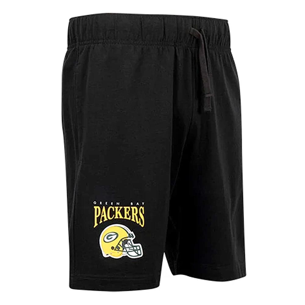 New Era Shorts Green Bay Packers New Era NFL Helmet Arch Cotton Shorts - Black