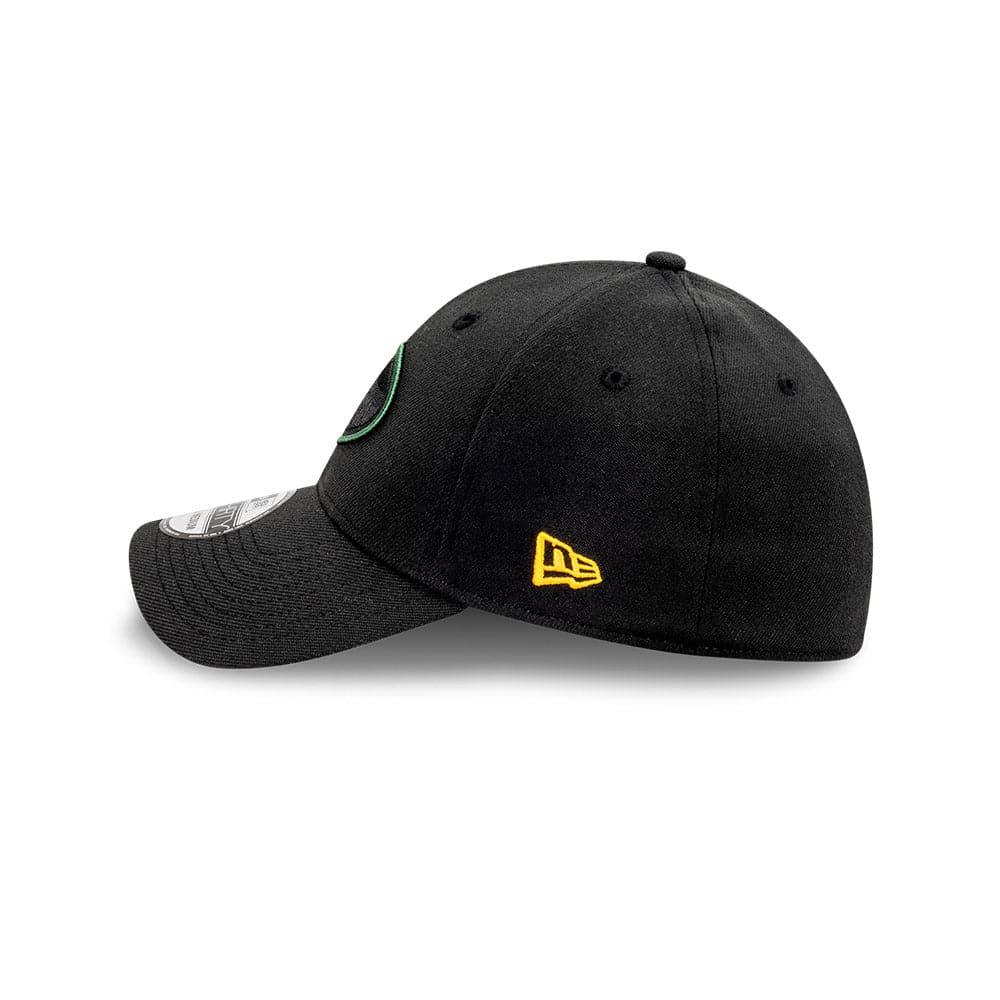 New Era Caps Green Bay Packers New Era NFL Pop Outline 39THIRTY Flex Fiit Curve Hat - Black
