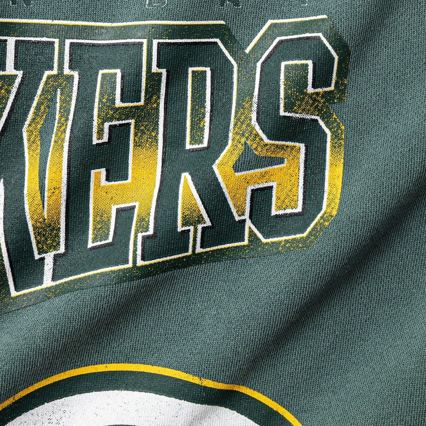 Majestic Athletic Jumpers Green Bay Packers NFL Arch Rise Vintage Crew Jumper - Faded Green
