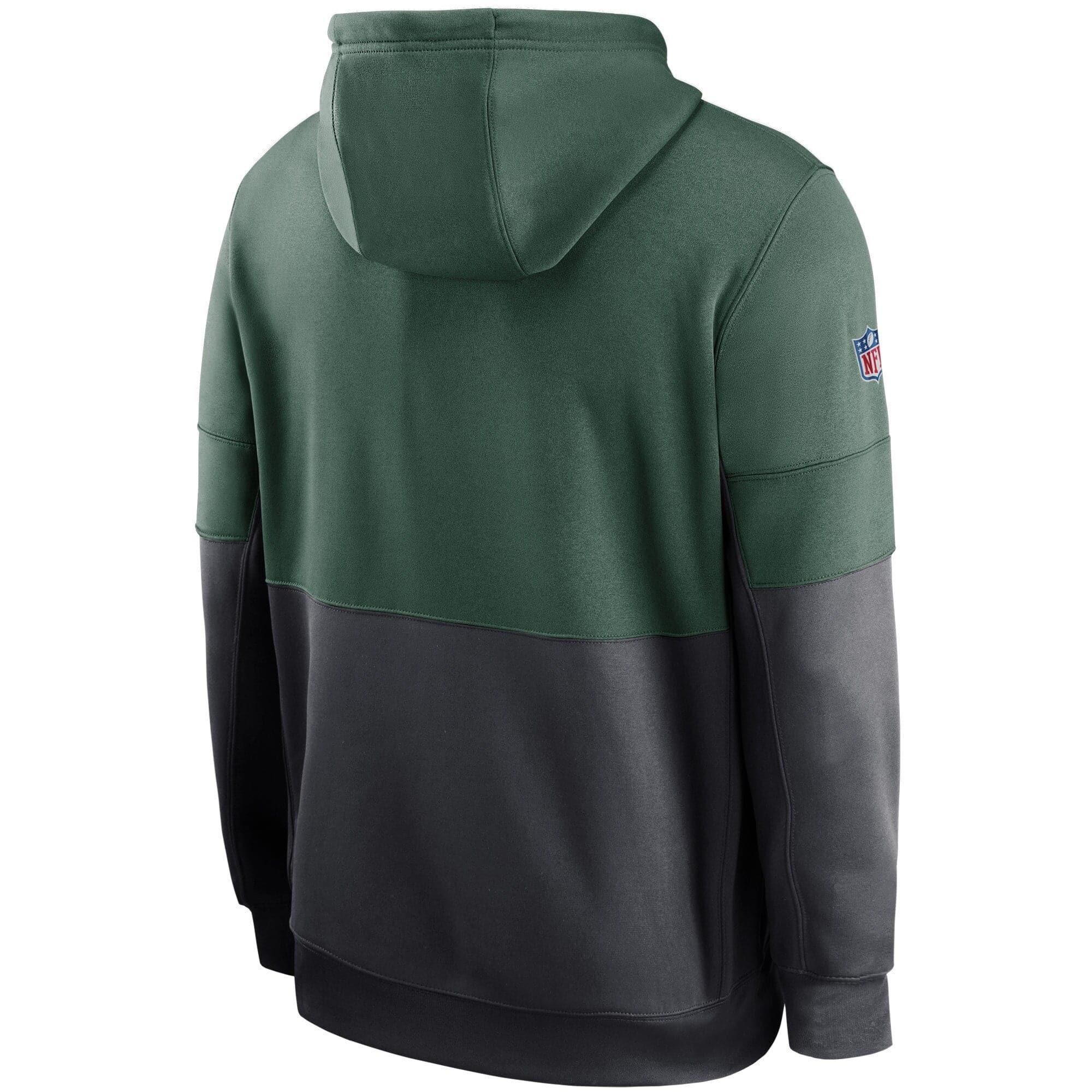 Nike Jumpers Green Bay Packers Nike NFL TN Lockup Therma Hoodie Jumper - Green/Black