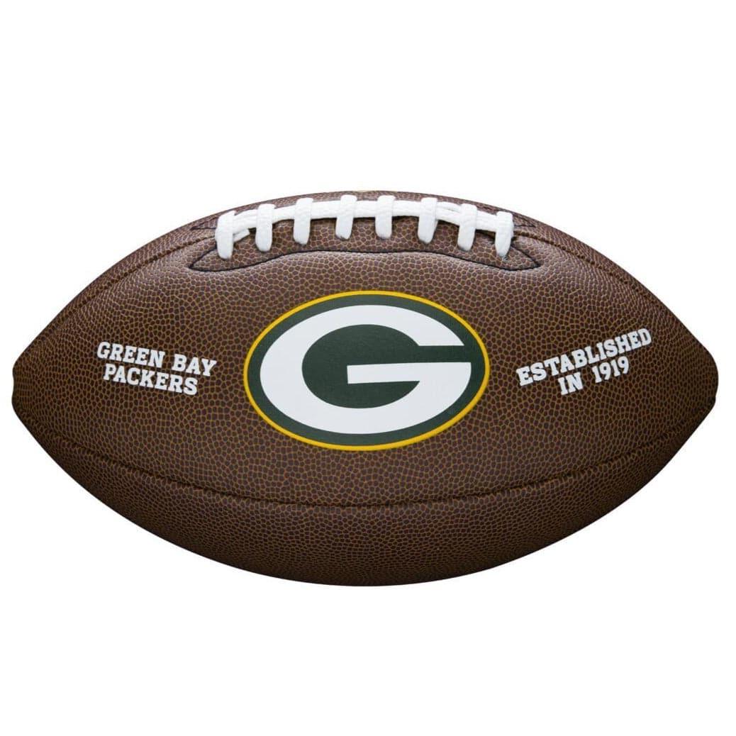 Wilson Sporting Goods Balls Green Bay Packers Wilson NFL Team Full Size Football - Brown