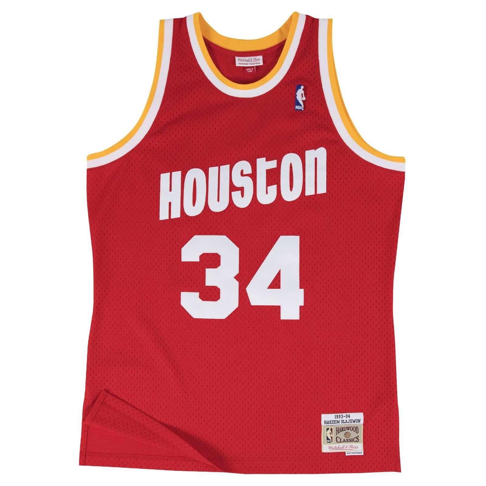 Mitchell And Ness Jerseys Hakeem Olajuwon Houston Rockets Mitchell & Ness NBA Swingman Jersey - Red