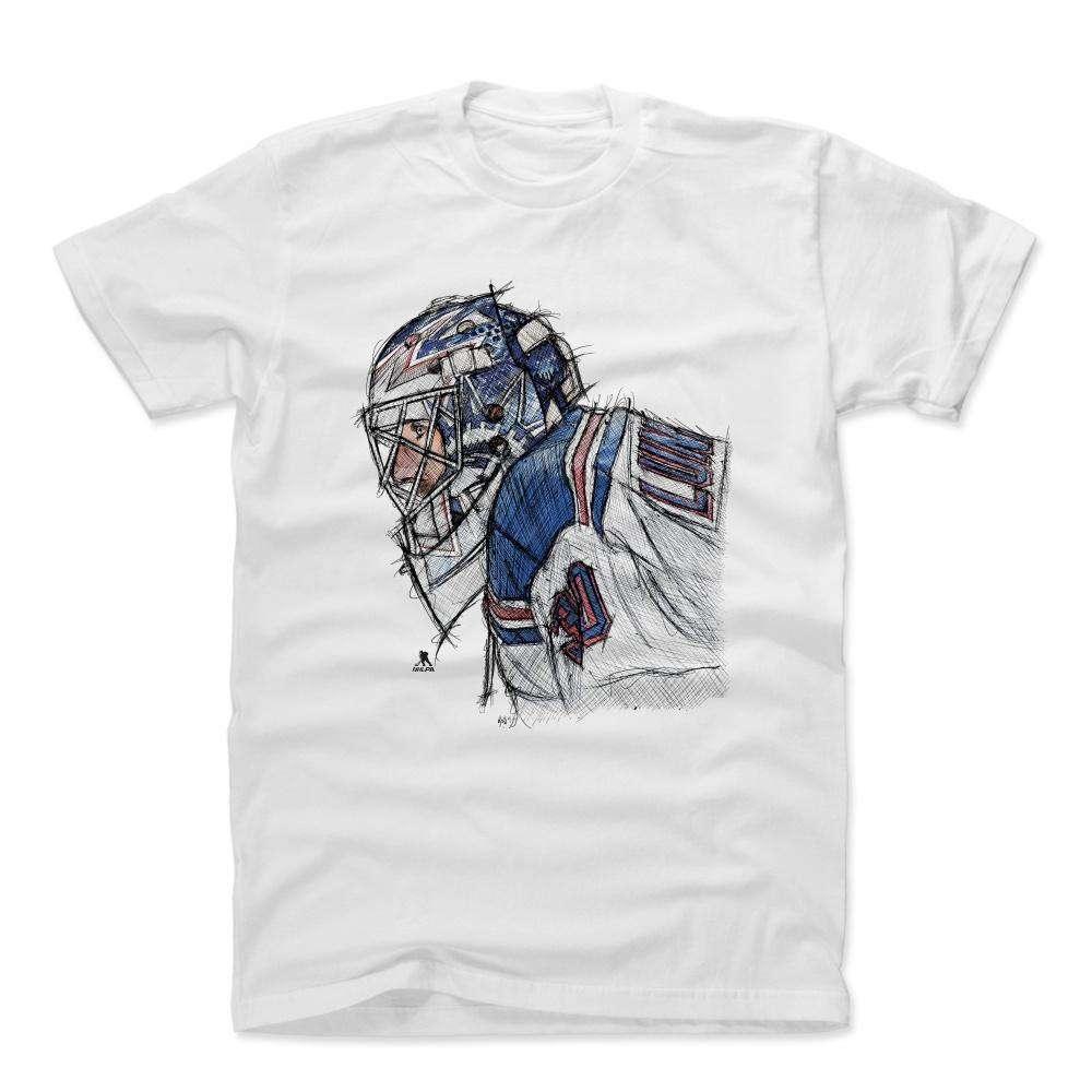 500 Level T-Shirts Henrik Lundqvist New York Rangers 500 Level NHL Sketch T-Shirt - White