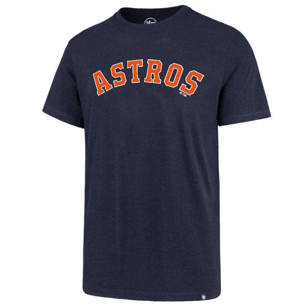 47 Brand T-Shirts Houston Astros '47 MLB Wordmark Splitter T-Shirt - Navy