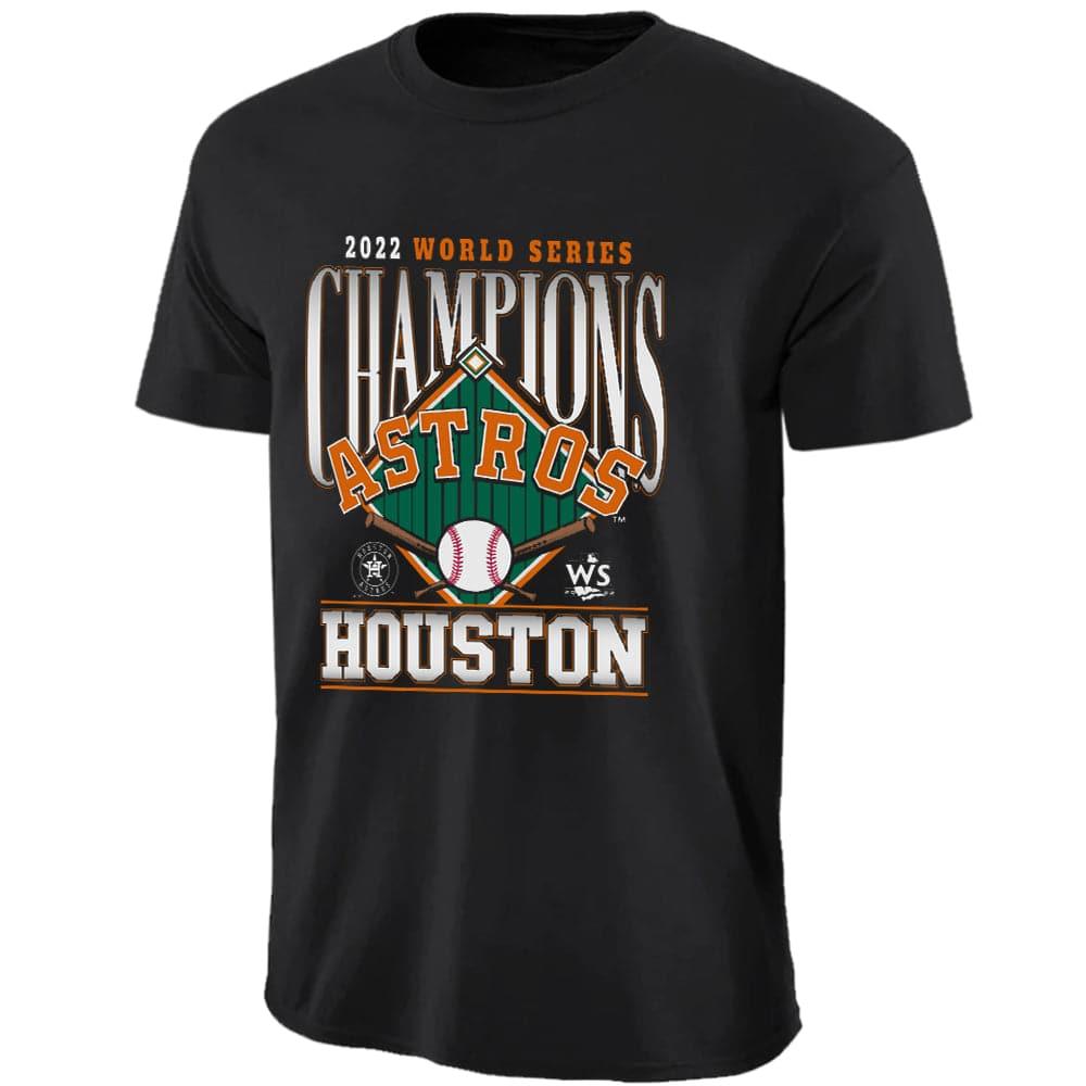 Majestic Athletic T-Shirts Houston Astros Majestic MLB 22 World Series Champions T-Shirt - Black
