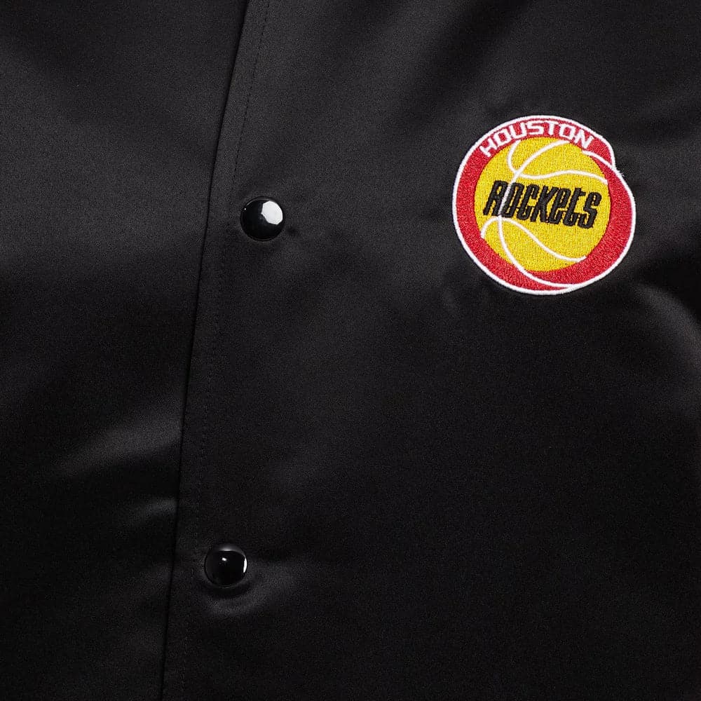 Mitchell And Ness Jackets Houston Rockets Mitchell & Ness NBA Colossal Premium HWC Jacket - Black