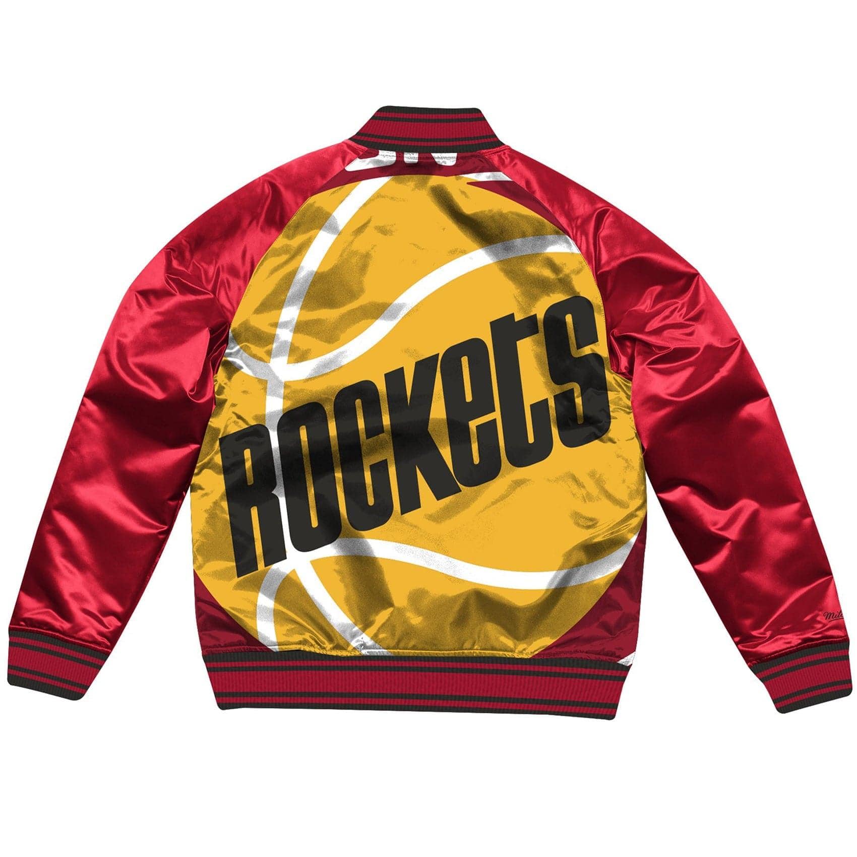 Mitchell And Ness Jackets Houston Rockets Mitchell & Ness NBA Colossal Premium HWC Jacket - Black