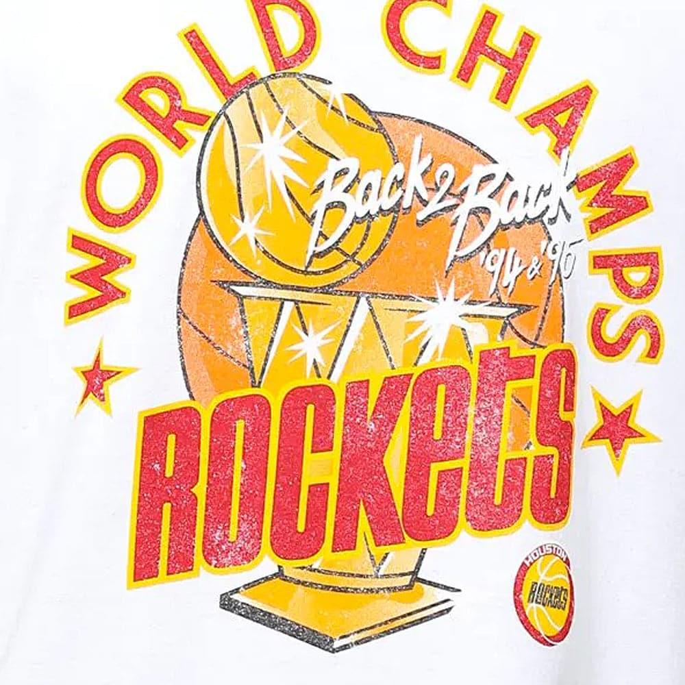Mitchell And Ness T-Shirts Houston Rockets Mitchell & Ness NBA World Champs Vintage T-Shirt - White