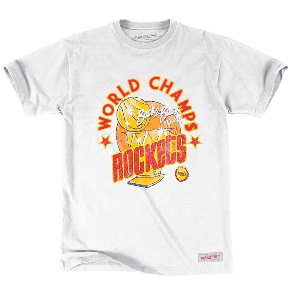 Mitchell And Ness T-Shirts Houston Rockets Mitchell & Ness NBA World Champs Vintage T-Shirt - White