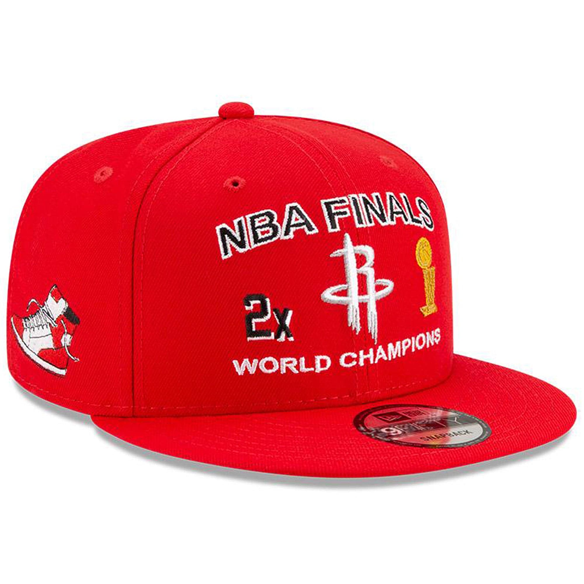 New Era Caps Houston Rockets New Era NBA Champions Icon 9FIFTY Snapback Hat - Red