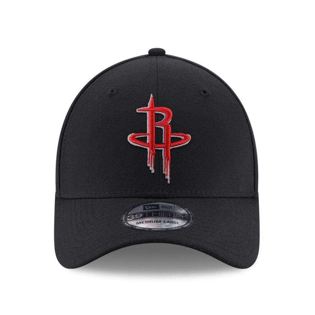 New Era Caps Houston Rockets New Era NBA Team 39THIRTY Stretch-Fit Curve Hat - Black