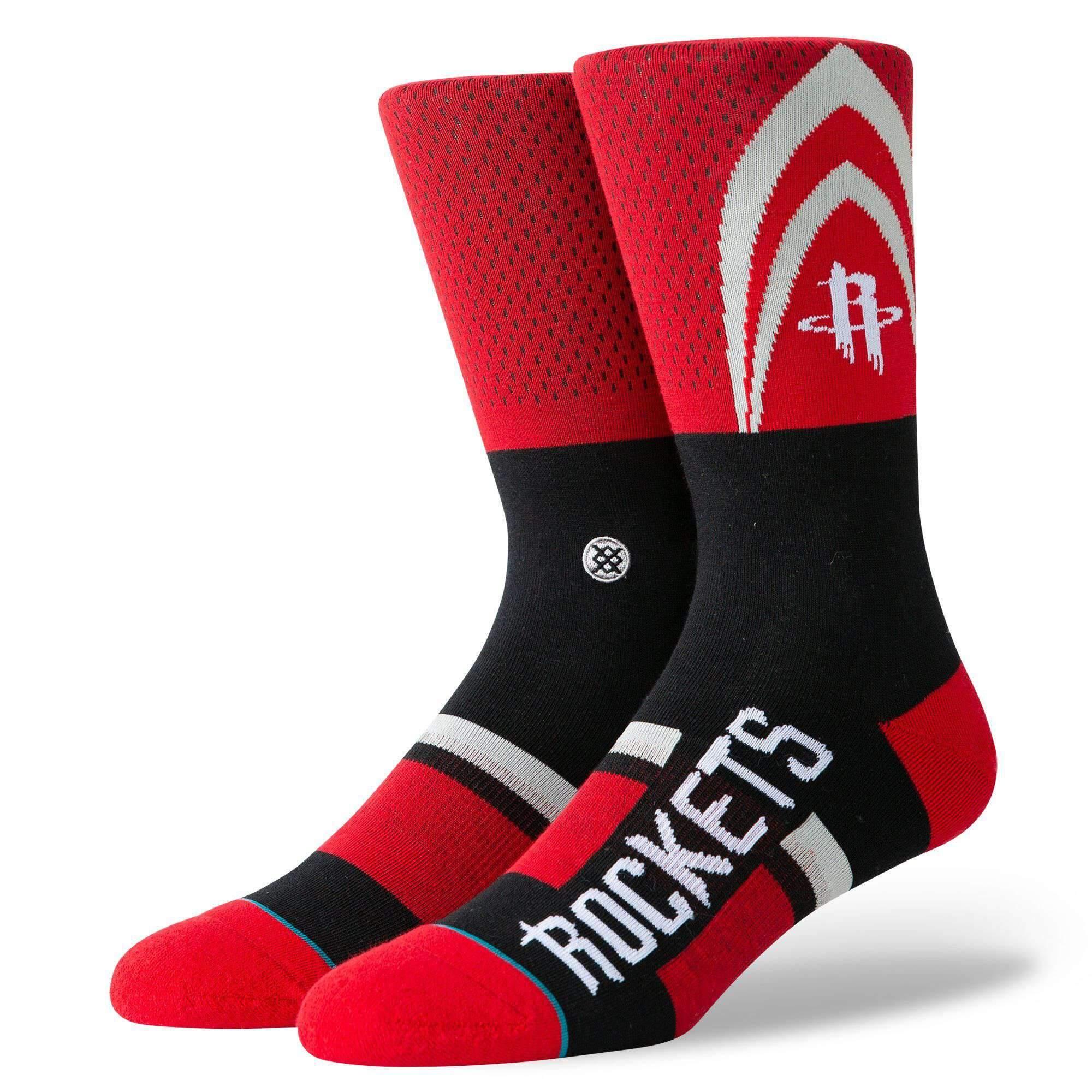 Stance Socks Large (9-12 US) Houston Rockets Stance NBA Shortcut 2 Crew Socks - Red