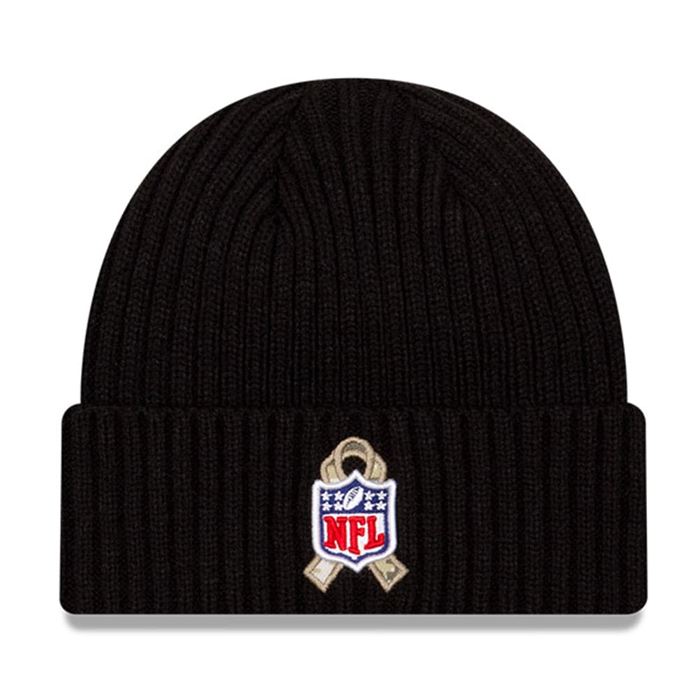 New Era Beanies Houston Texans New Era NFL 2020 Salute To Service Cuffed Knit Beanie - Black