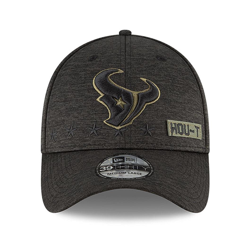 New Era Caps Houston Texans New Era NFL 2020 Sideline 39THIRTY Flex Fit Curve Hat - Black