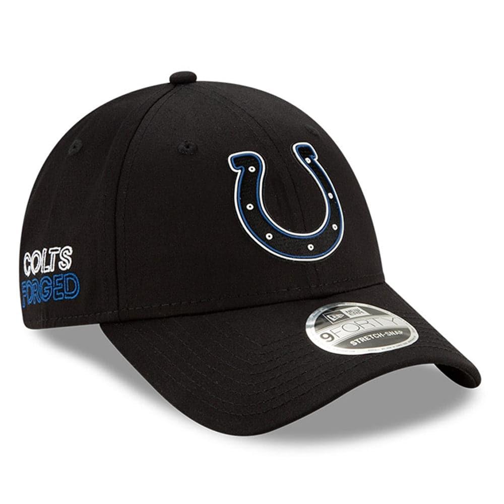 New Era Caps Indianapolis Colts New Era NFL 2020 Draft 9FORTY Stretch Snapback Curve Hat - Black