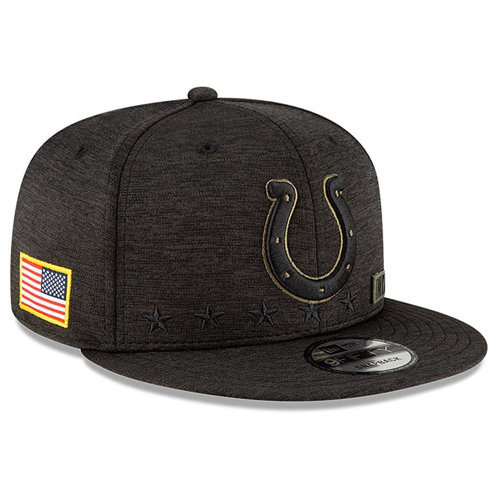 New Era Caps Indianapolis Colts New Era NFL 2020 Salute To Service 9FIFTY Snapback Hat - Black