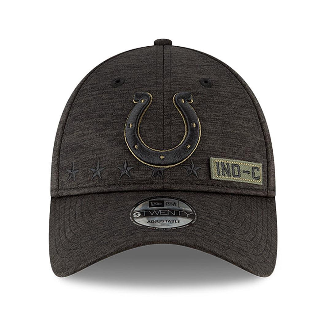 New Era Caps Indianapolis Colts New Era NFL 2020 Salute To Service 9TWENTY Curve Hat - Black