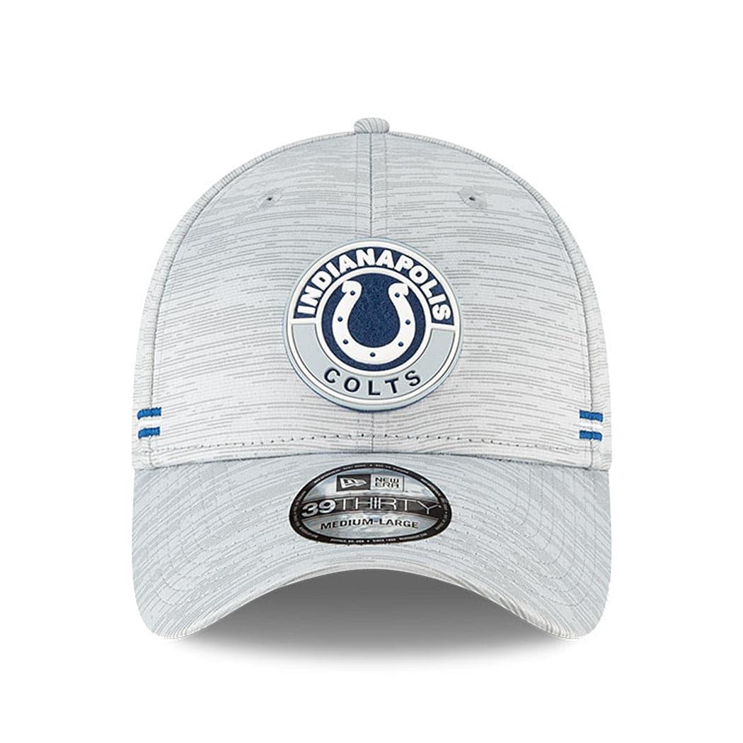 New Era Caps Indianapolis Colts New Era NFL 2020 Sideline 39THIRTY Flex Fit Curve Hat - Grey