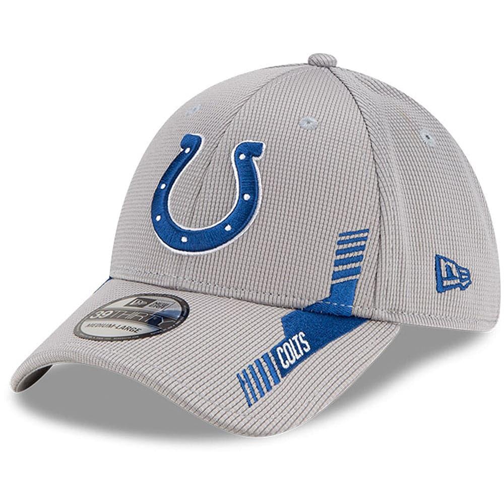 New Era Caps Indianapolis Colts New Era NFL 2021 Sideline Home 39THIRTY Flex Fit Hat - Grey