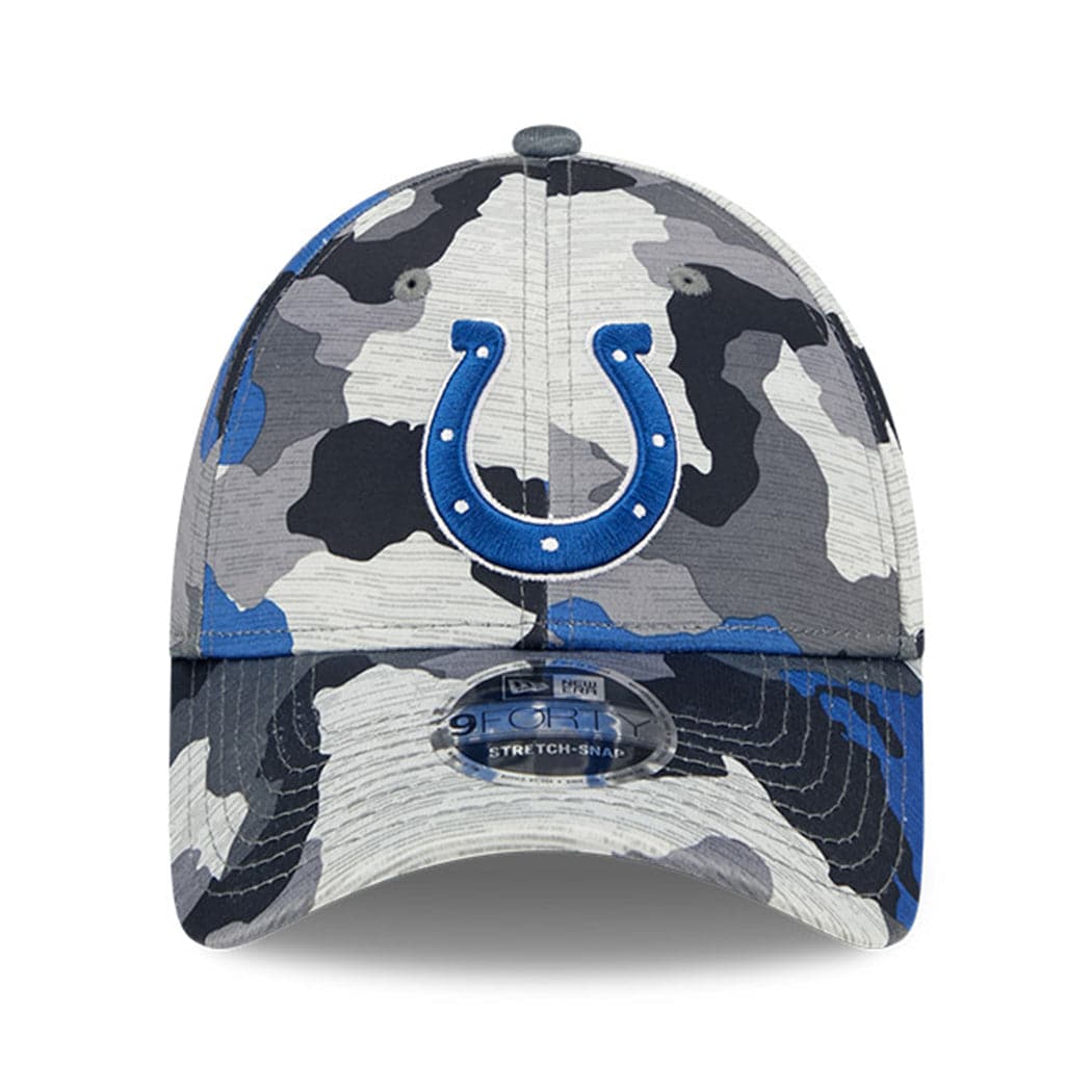 New Era Caps Indianapolis Colts New Era NFL 22 Training Camp 9FORTY Stretch Snap Hat - Camo