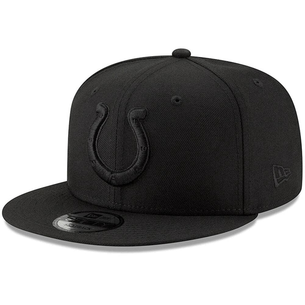 New Era Caps Indianapolis Colts New Era NFL Black On Black 9FIFTY Snapback Hat - Black