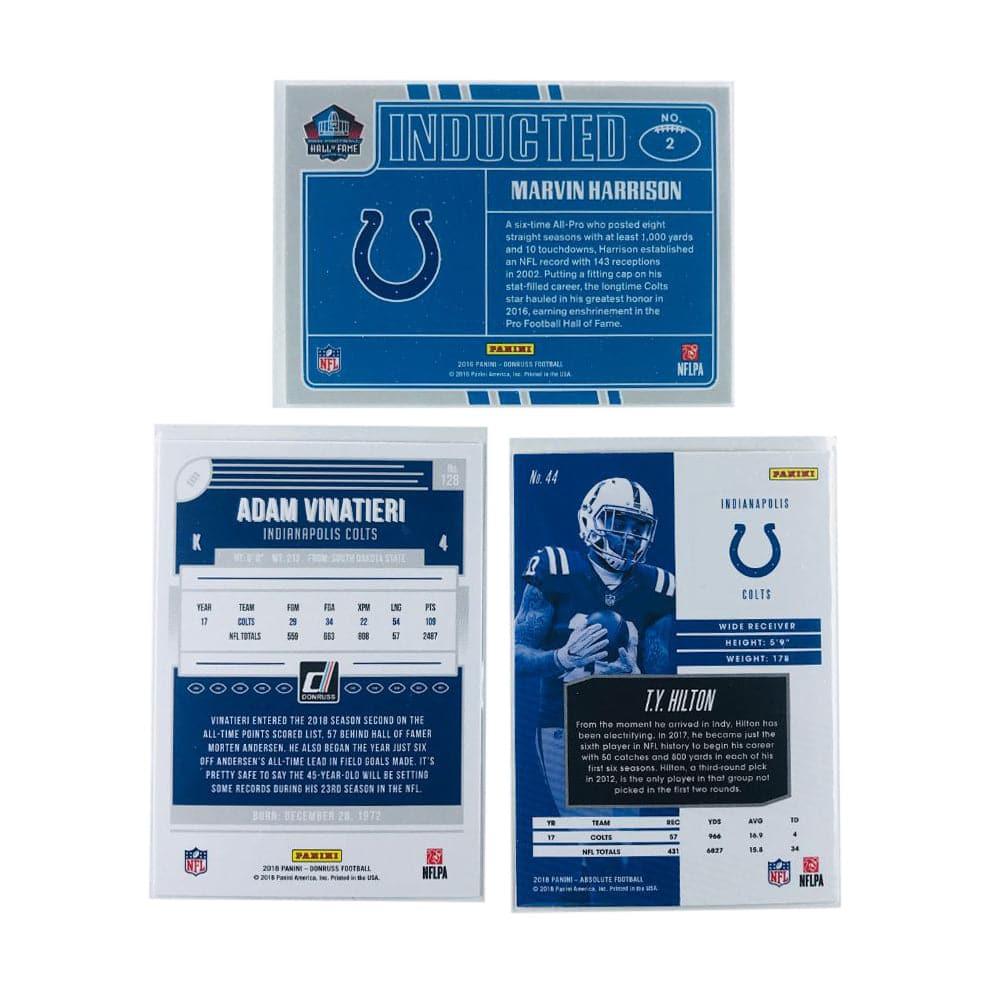 Panini Cards Indianapolis Colts Panini NFL 3 Card Insert Trading Card Set