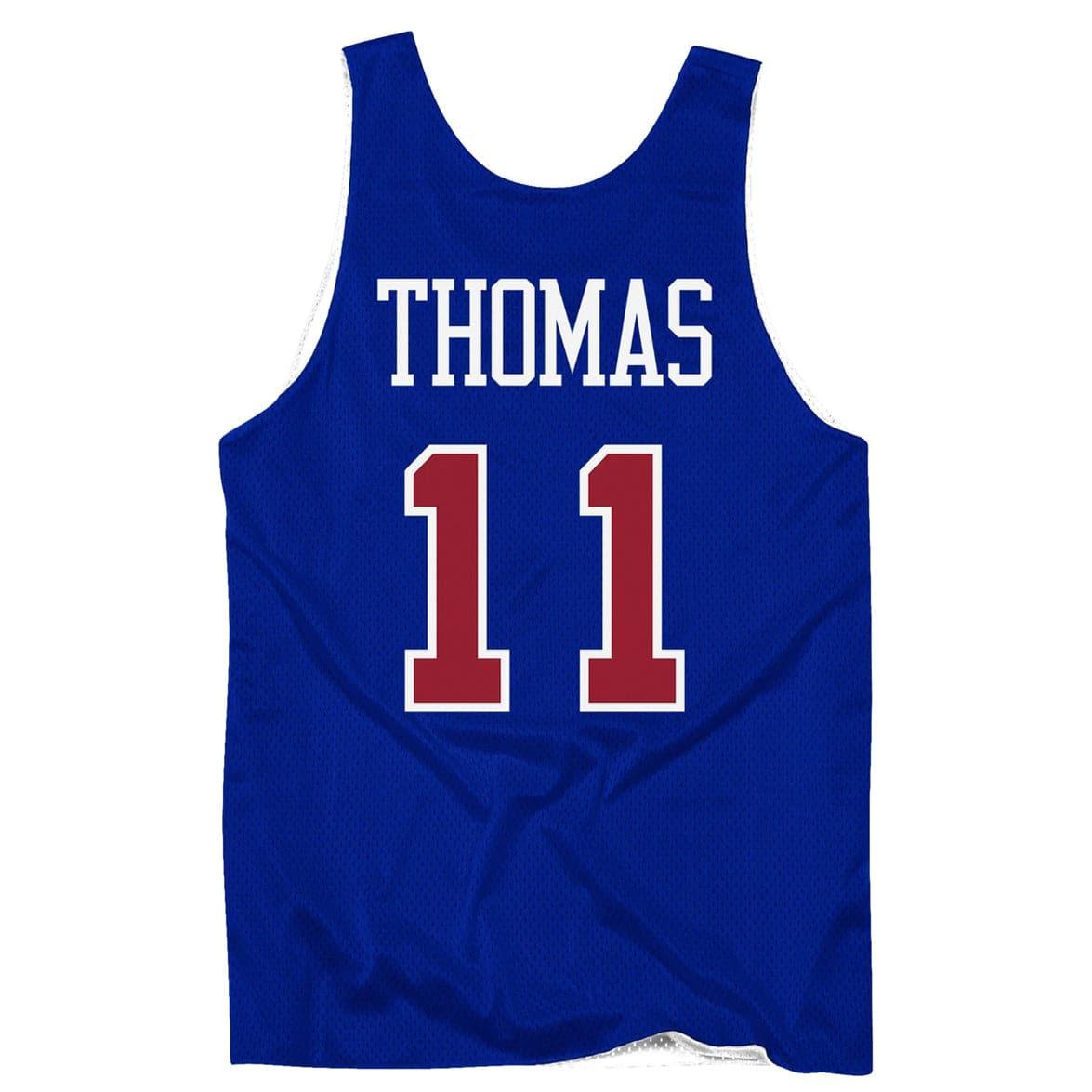 Mitchell And Ness T-Shirts Isiah Thomas Detroit Pistons Mitchell & Ness NBA Reversible Mesh Tank - Blue/White