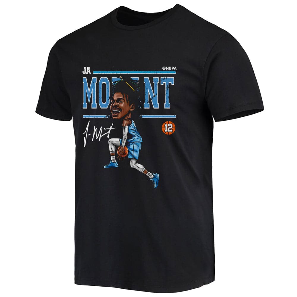 500 Level T-Shirts Ja Morant Memphis Grizzlies 500 Level NBA Cartoon T-Shirt - Black