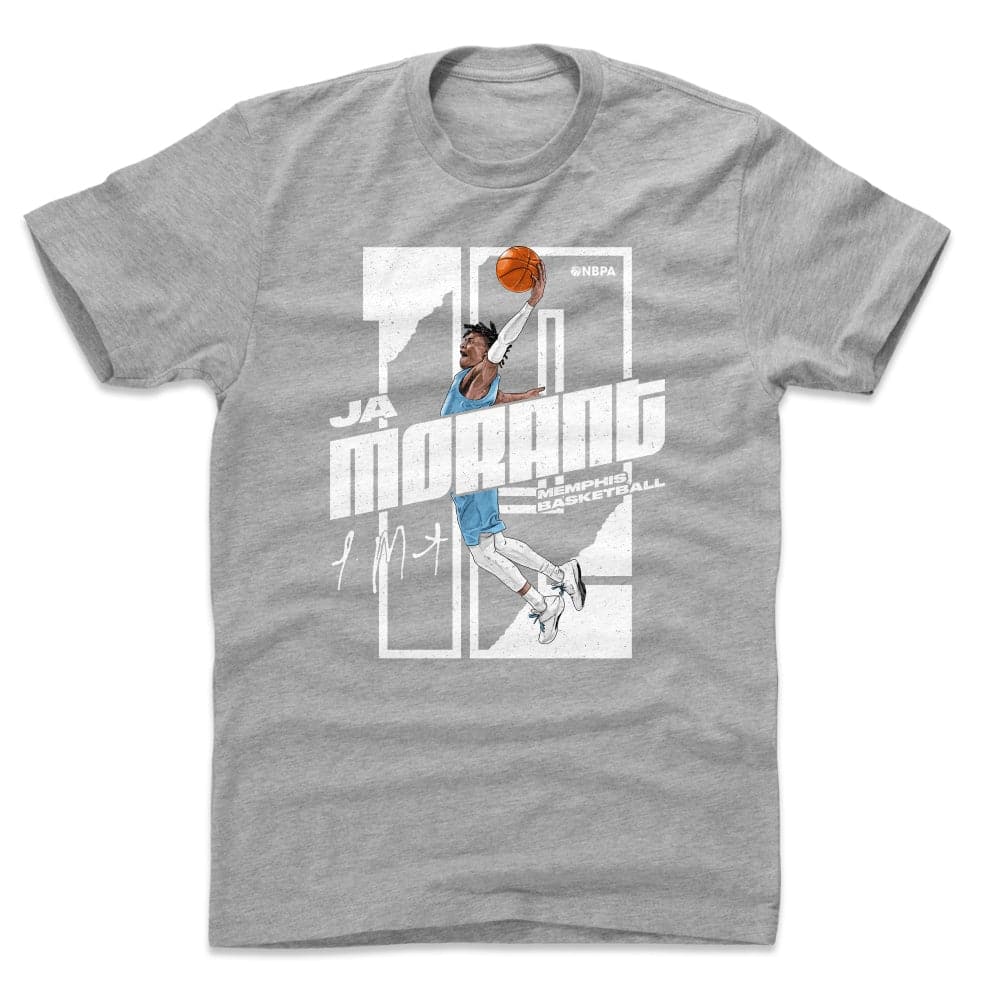 500 Level T-Shirts Ja Morant Memphis Grizzlies 500 Level NBA Stretch T-Shirt - Heather Grey