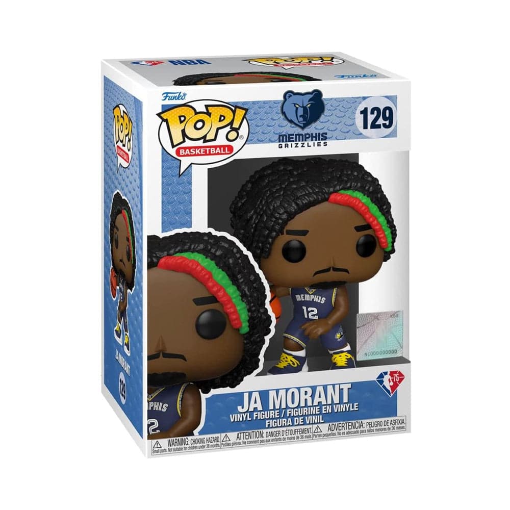 Funko Figures Ja Morant Memphis Grizzlies Funko NBA 21-22 City Edition Pop Figure - Navy