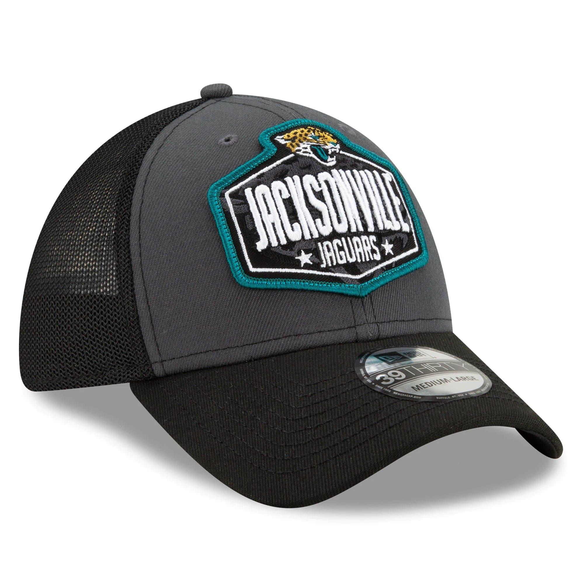 New Era Caps Jacksonville Jaguars New Era 2021 NFL Draft 39THIRTY Flex Fit Curve Hat - Graphite