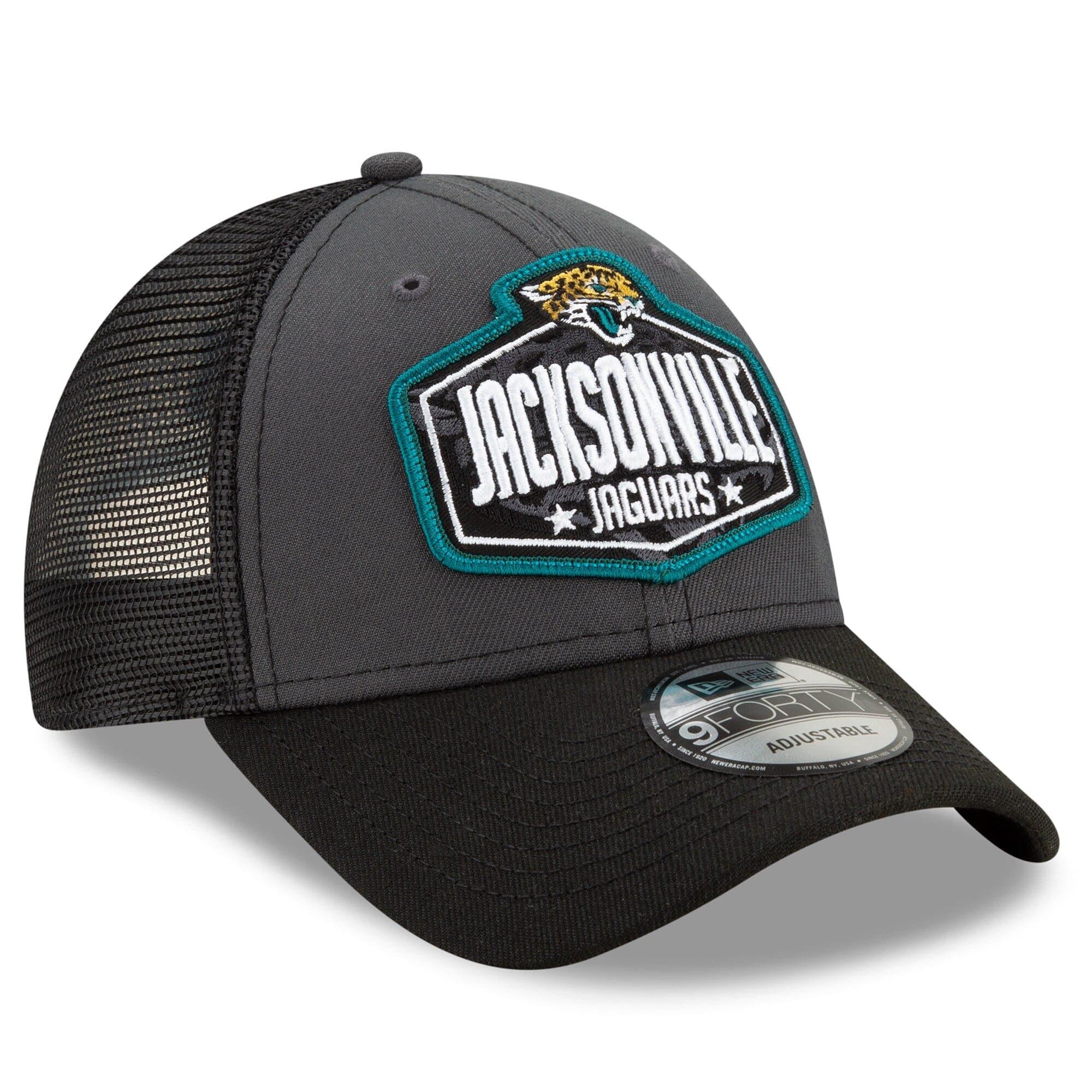 New Era Caps Jacksonville Jaguars New Era 2021 NFL Draft 9FORTY Snapback Curve Hat - Graphite