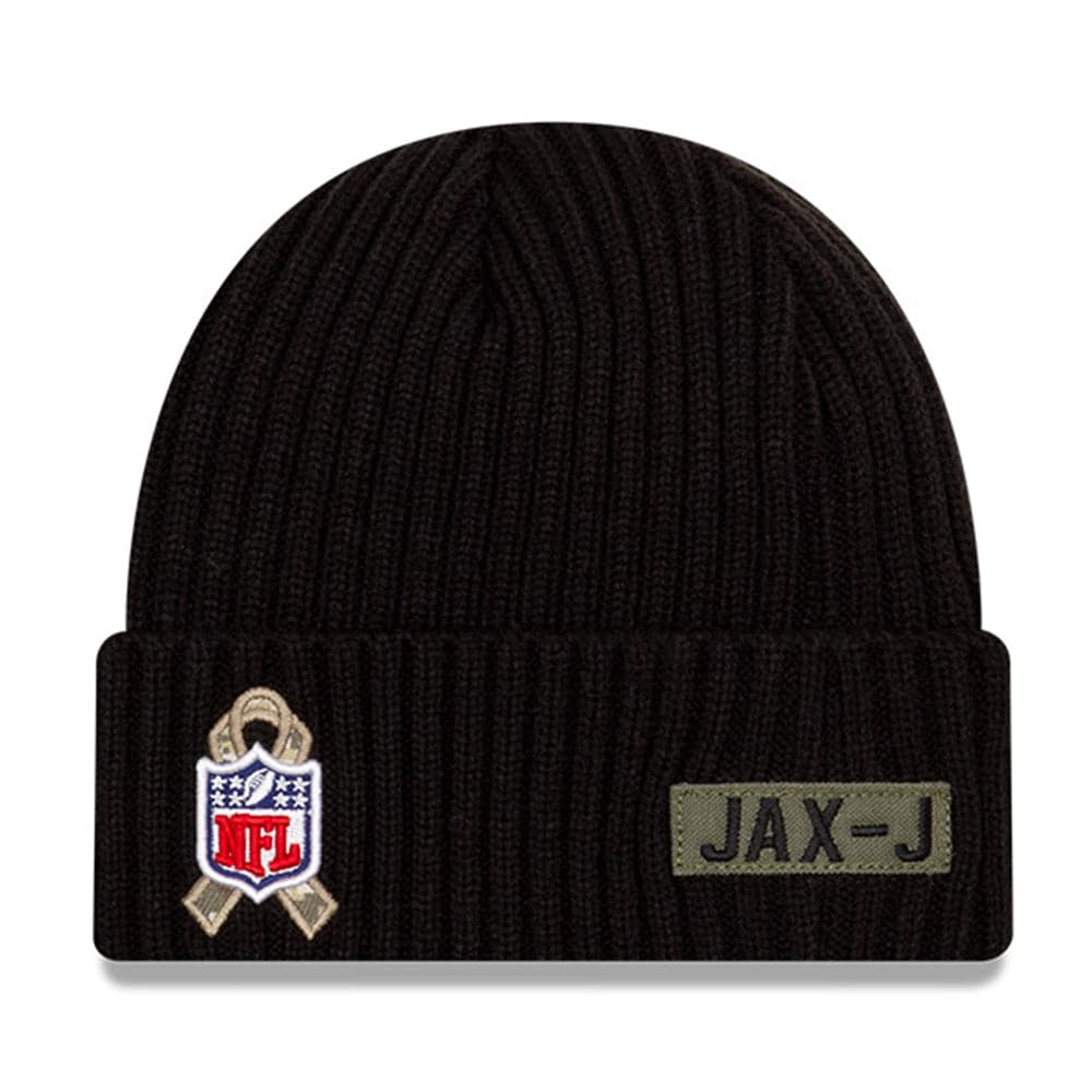 New Era Beanies Jacksonville Jaguars New Era NFL 2020 Salute To Service Cuffed Knit Beanie - Black