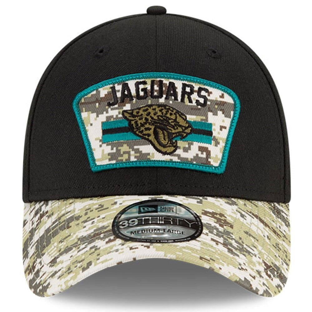 New Era Caps Jacksonville Jaguars New Era NFL 2021 Salute To Service 39THIRTY Flex Fit Hat - Black