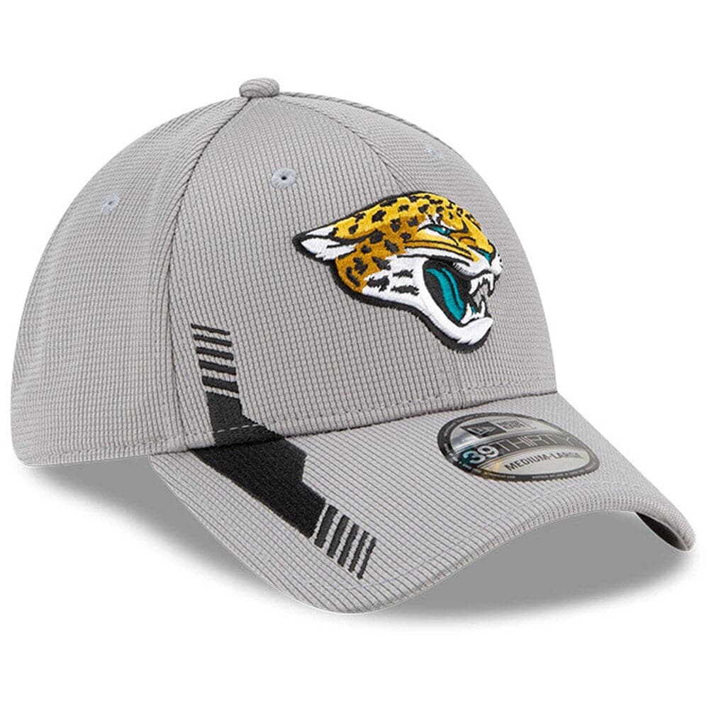New Era Caps Jacksonville Jaguars New Era NFL 2021 Sideline Home 39THIRTY Flex Fit Hat - Grey