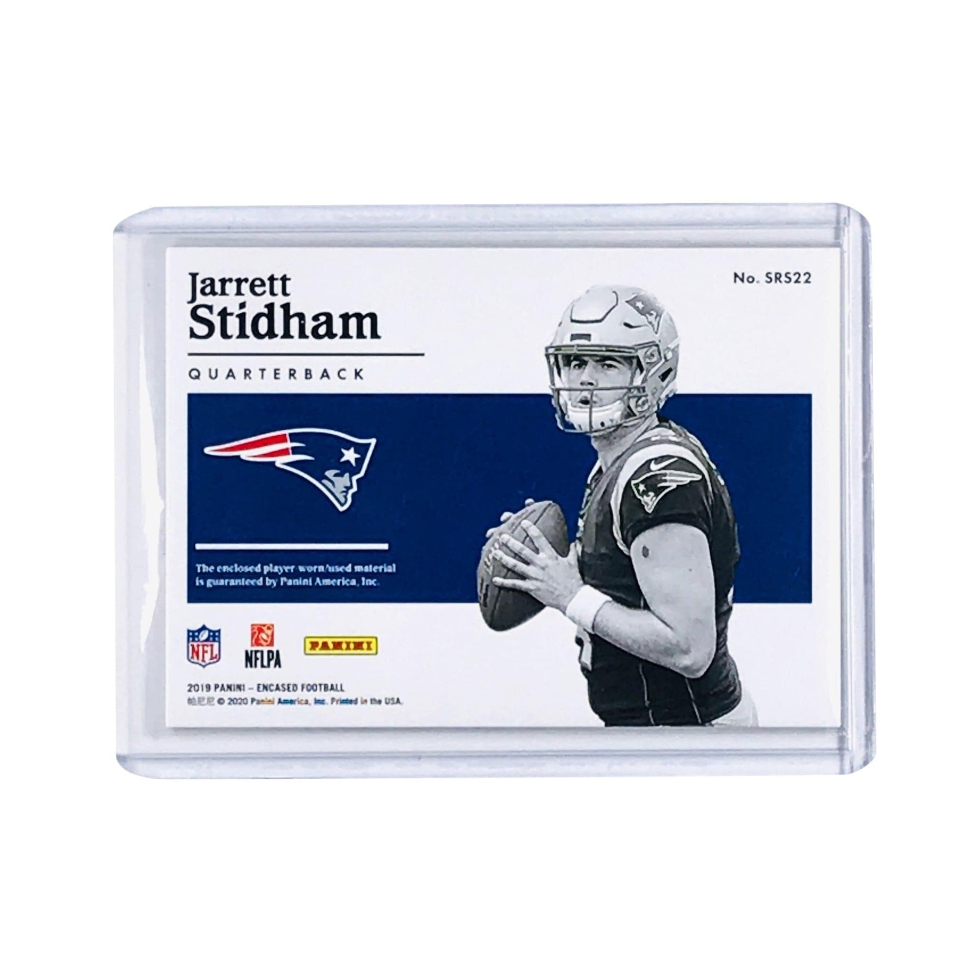 Panini Cards Jarrett Stidham New England Patriots 2019 Panini Encased NFL Rookie Swatches /75 Card