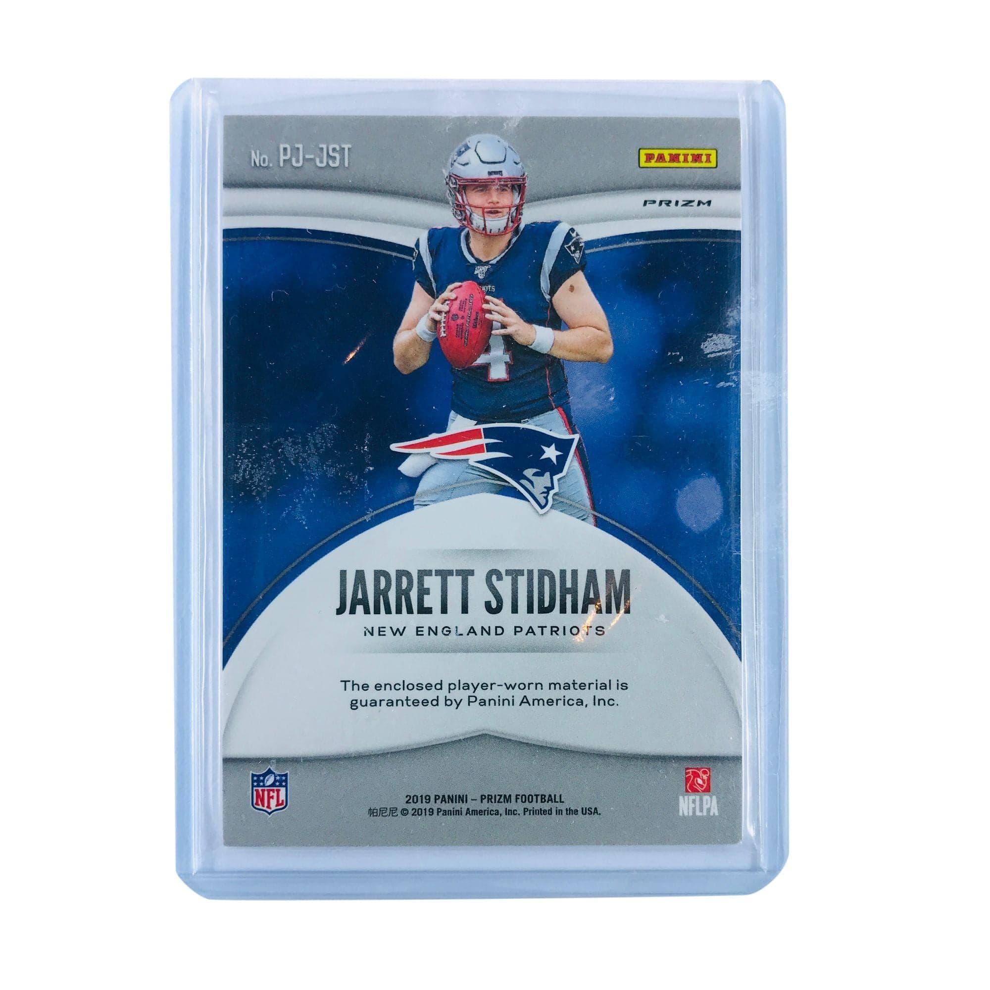 Panini Cards Jarrett Stidham New England Patriots 2019 Panini Prizm NFL Rookie Premier Patch Card